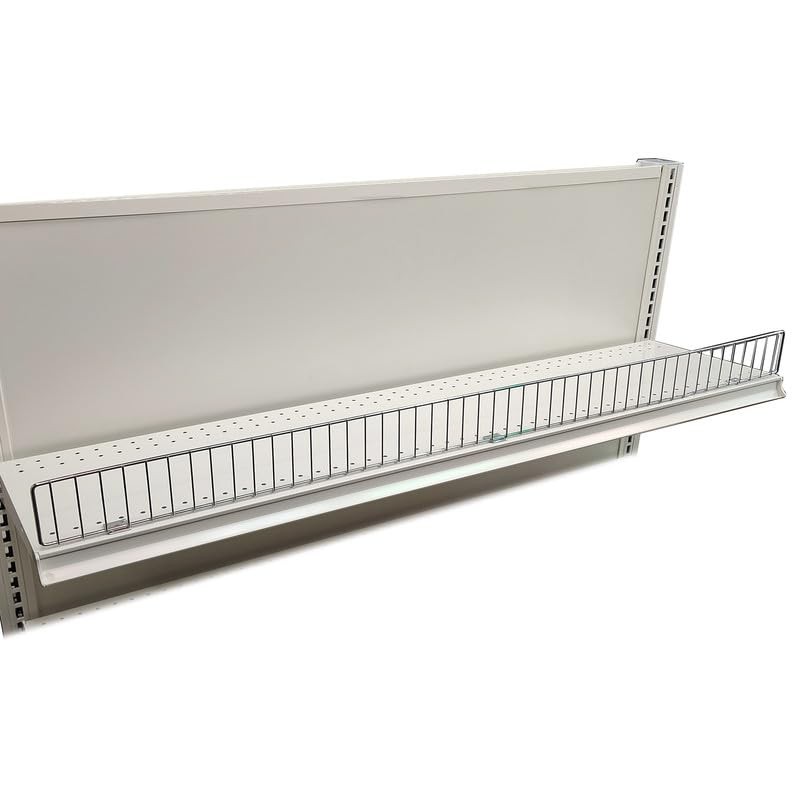 STORE FIXTURES DIRECT Gondola Shelf Fence, Wire Front Lip for