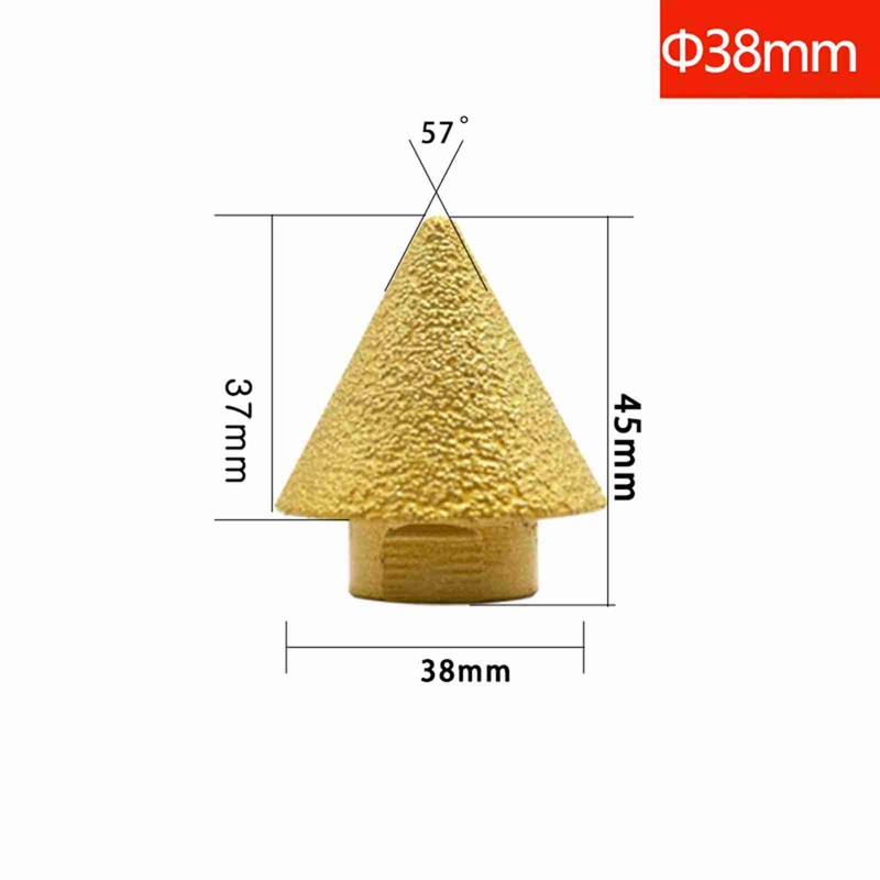 Diamond Grit Chamfer Brazed Chamfering Tool Round-bevel Milling Bit Tile