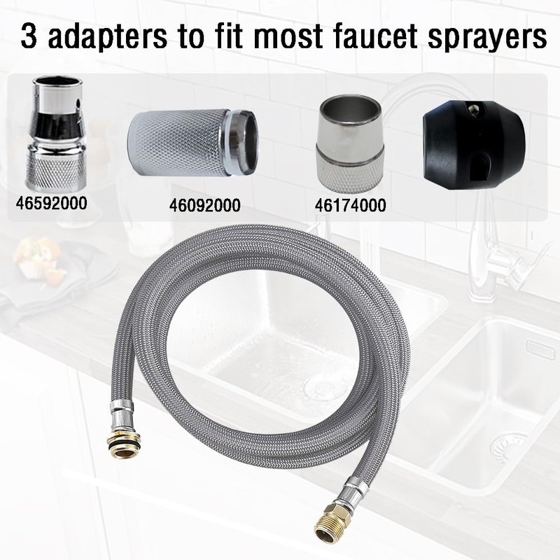Kitchen Faucet Hose Replacement for Grohe 48293000 Flexible Shower, Pull-out