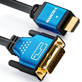 deleyCON (6.57 ft.) 2m HQ HDMI to DVI High Speed Cable - 3D ready - HDMI to DVI Adapter Cable