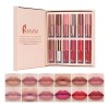 Set De 12 Labiales Mate De Larga Duración Pintalabio Regalo