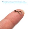 PATIKIL 100 Pack 0.2"/0.43" Fly Fishing Snaps Stainless Steel Quick