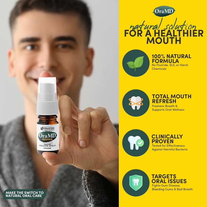 OraMD Fresh Breath Spray for Gum Health - 3-Pack, Bad
