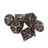 7pcs Copper Dice Set Polyhedral Hollow Clear Number Balancing Table