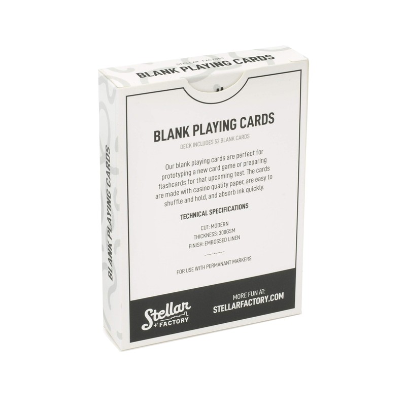 Stellar Factory Premium Blank Playing Cards (52 PCS) DIY, Game