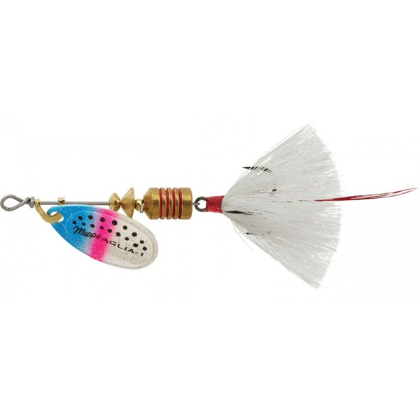 Mepps Aglia Dressed Treble Hook Spinners Trout White (1/8 Oz)