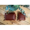 Eito Miyanaga Collaboration Leather Square Pouch, brown (mocha)