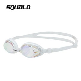 Squalo Kids' Mirrored Swimming Goggles, Anti-fog Survival Swimming Goggles for Children SGL-1600M White / 스쿠알로 아동미러수경 어린이용 김서림 방지형 생존수영 물안경 SGL-1600M화이트