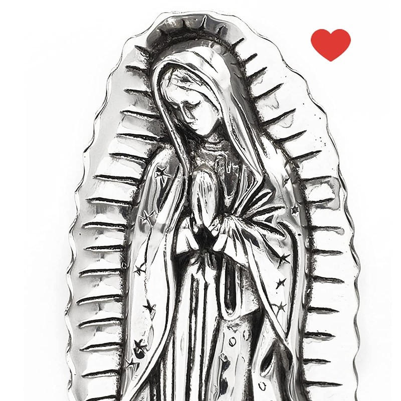 Eucaris - Virgen de Guadalupe Estatua Decorativa con Base, Virgen