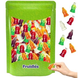 Fruidles Mini Soda Gummy Pop Candy Mix, Delicious Multicolor Fruit Flavors, Party Candy (2.2 Pounds)