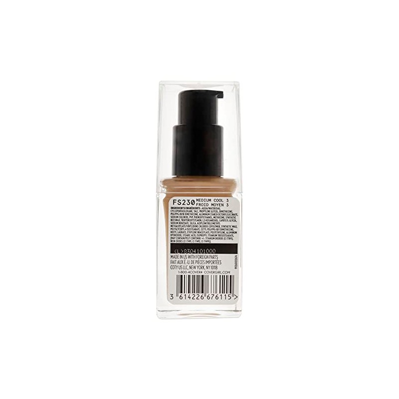 COVERGIRL Matte Ambition, All Day Foundation, Medium Cool 3, 1.01