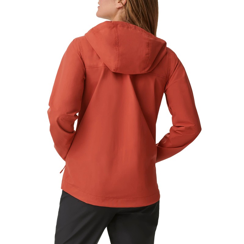 BASS OUTDOOR Women's Hooded Woven Rain Jacket, Tandr Spice, Large