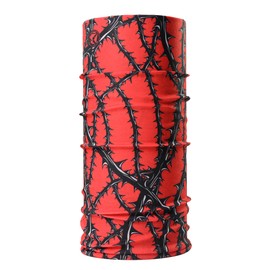 Magic Scarves Multifunctional Scarf Red Black Skull Snood Neck Headscarf Tube Bandana