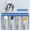 YERTAA Suction Shower Head Holder (Black), 120-Degree Adjustable Rotation, Silver-Plated