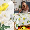 ANRO Oilcloth Tablecloth Washable Wax Tablecloth Garden Tablecloth Round Oval