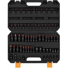 66-Piece Torx Bit & Hex Bit Socket Set: Premium CR-V & S2 Alloy Steel, Star Tamper Proof T8-T70 & E-Torx E4-E24, High Torque Laser Marked for Automotive Mechanic