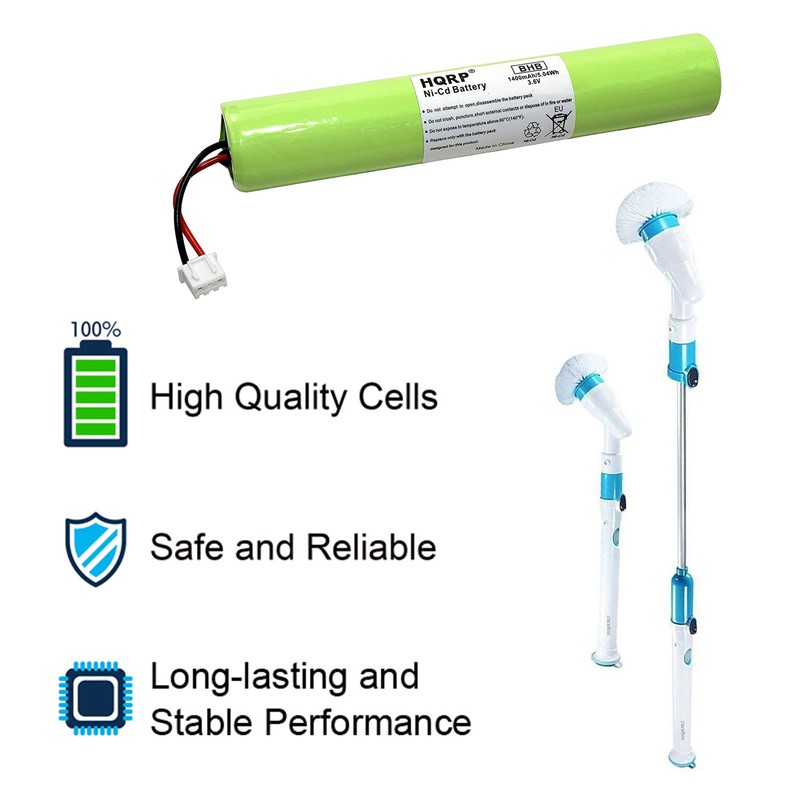 HQRP Battery Compatible with Hurricane Spin Scrubber Brush Cleaner Mop