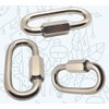 Quick Chain Link Repair Carabiner, Marine A4 Stainless Steel 316