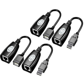 USB Over Cat6，SNLLMZI USB RJ45 Extender Over Cat5/Cat5e/Cat6/Cat7/Cat8 Cable Extension Cable Connector Adapter - 2 Pairs