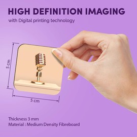 1 x Square MDF Fridge Magnet - Microphone Radio Broadcast 16319