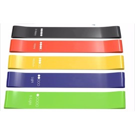 ESW LEISURE Fitness Resistance Bands Set Of 5 Exercise Latex Loop Bands With 5 Different Resistance Levels Full Body Workout For Home & Gym Indoor/Outdoor