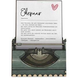 Ehepaar Geschenk Definition Ehepaar Holzkarte - Hochzeitkarte - Ehepaar, Das Ehepaar, Ehe Geschenk, Karte für die Ehefrau, Karte für den Ehemann, Karte Ehe