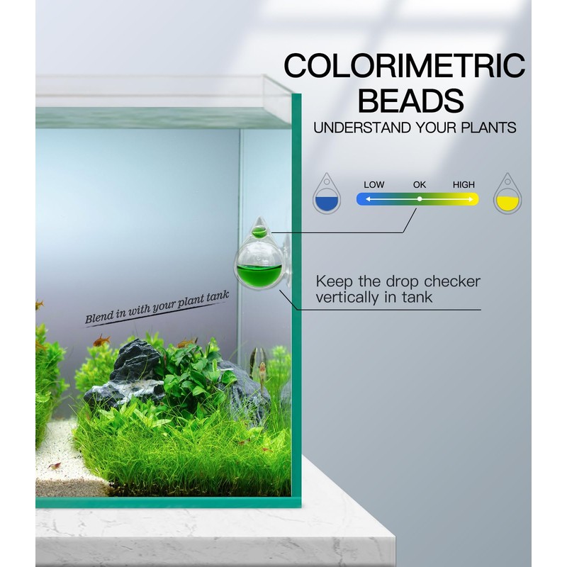 Clscea Aquarium CO2 Acrylic Drop Checker CO2 Indicator (Tear Drop