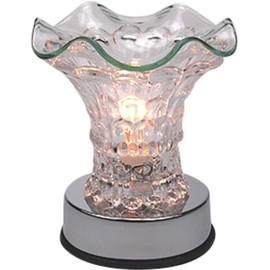 Crystal Clear Glass Touch Activation Aroma Warmer Lamp with Fragrance Oil and Extra Light Bulb