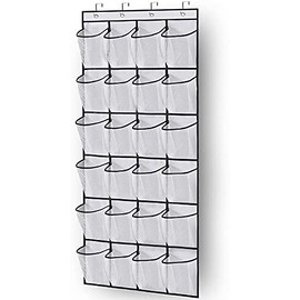 24 Mesh Pockets Over The Door Shoe Organizer Hanging Closet Shoe Hanger