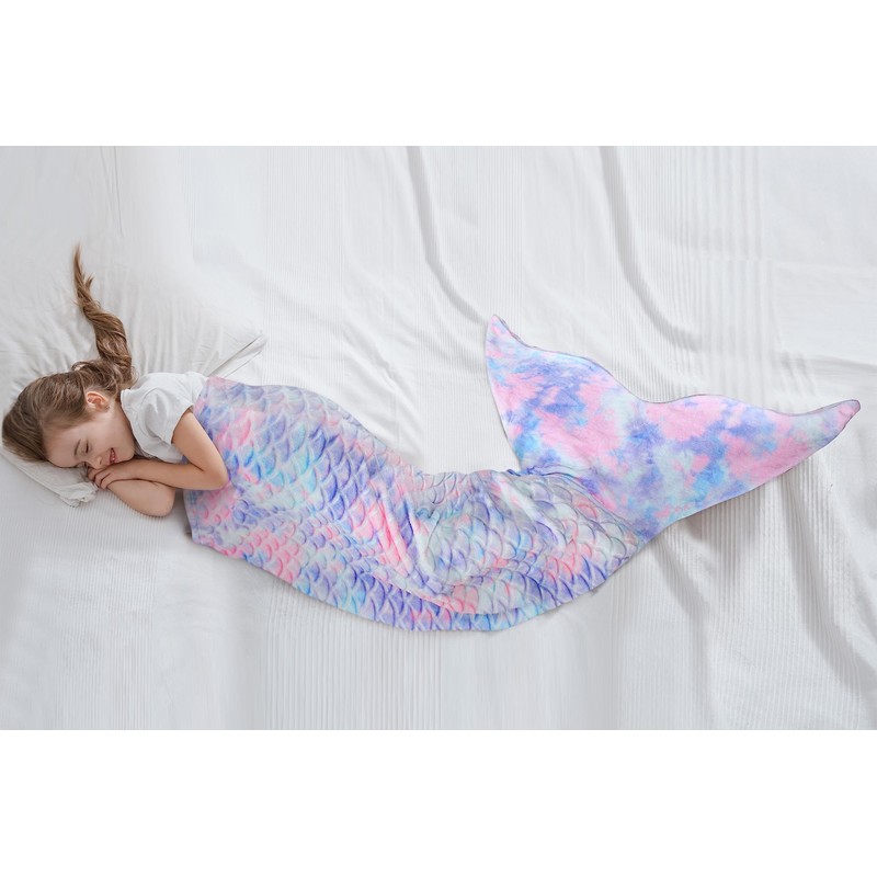 Mermaid Tail Blanket, Soft Warm Plush Fleece Sleeping Bag Snuggle