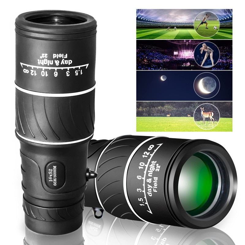 UniqueFire High Power Mini Black Telescope Zoom Adjustable Optical Monocular