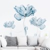 Runtoo Blue Flower Wall Decals Poppy Floral Wall Art Stickers