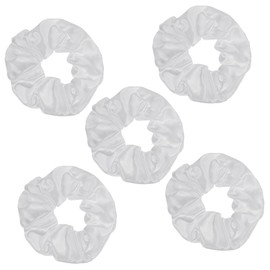 Gatuida 5 Pcs Solid Color Stretch Hair Ties Chic Ropes for Women Ponytail Holders for Everyday Style and Accessories White