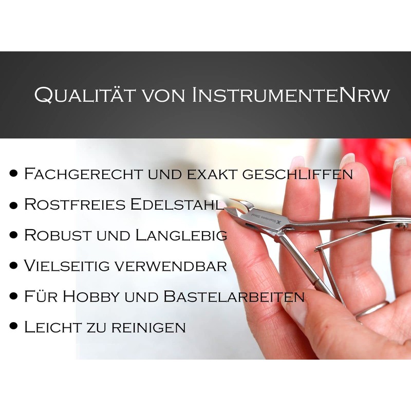 Nagelhautzange Hautzange Excellent-Solingen mit 5 mm Schnittfläche aus rostfreiem Edelstahl