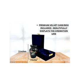Humming Bird Small Urn for Human Ashes or Pet Ashes - Aluminum Cremation Mini Urn for Ashe - Memorial urn with Velvet Bag