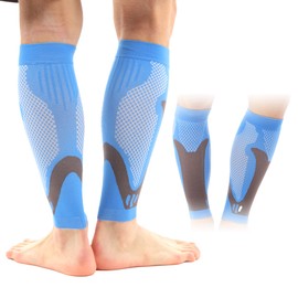 [Supervised by an active chiropractor] Calf Supporter, 3-stage compression compression, Running, Jogging, Cycling, Outdoor Protection, Compression, Unisex, UV Protection, Compression Supporter (L,