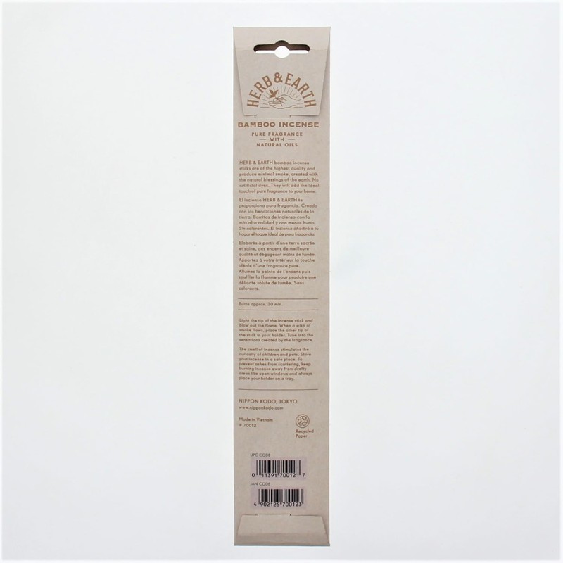 Nippon Kodo H&E Bamboo Incense 12 Vanilla, 20 Bottles