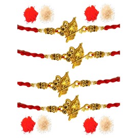 Tryfeet Designer Rakhi With Roli And Chawal For Tilak (4), Kalawa, no gemstone