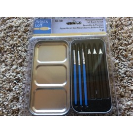 MSPCI Watercolor Natural Hairbrush Tin Set By Artist's Loft™ 531946 NEW