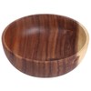 22x7.5cm Eco Friendly Wooden Salad Bowl Container Food Fruit Serving