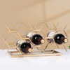 Drincarier Countertop Wine Rack - 10 Bottle Freestanding Modern Gold