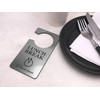 Lunch Break Door Hanger - Be Back Soon Sign (Silver)