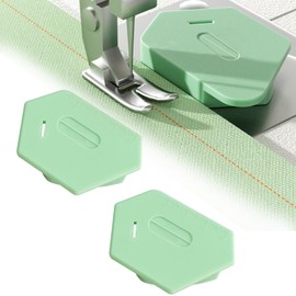Agamino Magnetic Seam Guide for Sewing Machine, 2Pcs Multifucntional Seam Guide Hemmer Guide with Scale, Universal Polygonal Strong Magnetic Gauge Guide Sewing Accessories and Supplies