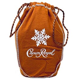 Crown Royal Bag with Drawstring | Burnt Orange with Snow Flake - Salted Caramel Holiday
