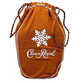 Crown Royal Bag with Drawstring | Burnt Orange with Snow Flake - Salted Caramel Holiday