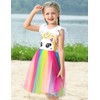 PrinceSasa Infant Summer Party Wedding Unicorn Rainbow Dresses Girls Outfit,6PDPAT51,5-6
