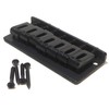 Seven string guitar bridge in black BN071 strings through body