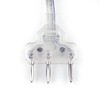 Fencing Body Wire for Epee, Transparent Coated Cord 3-Pin Plug