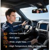 HmmtyRack Rear View Mirror, 14 Inch Chrome Anti-glare Panoramic Rear