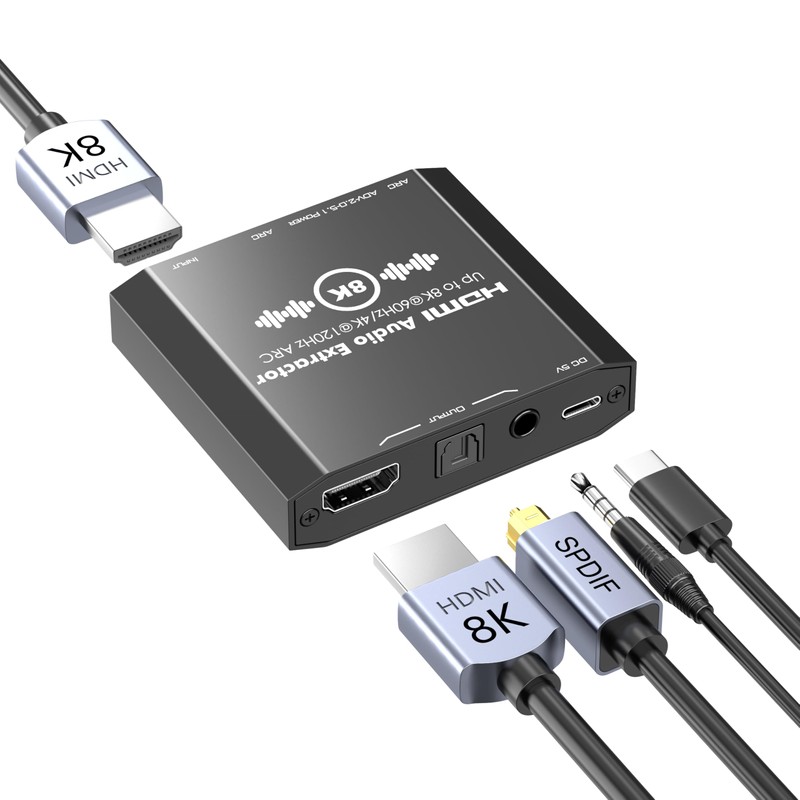 ALGOX 8K ARC HDMI Audio Extractor 4K@120Hz HDMI + Optical